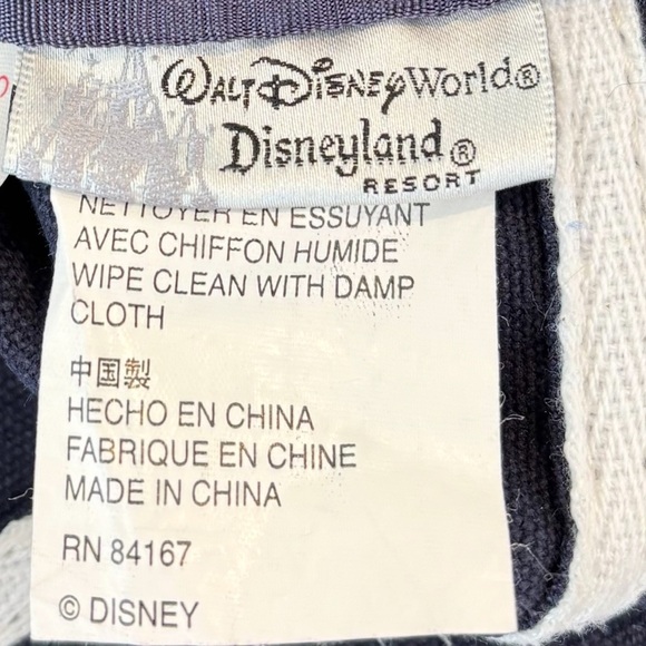 Disneyland Resort Blue Canvas Tote Bag with Embroidered Mickey Mouse Silhouette - Picture 2 of 9